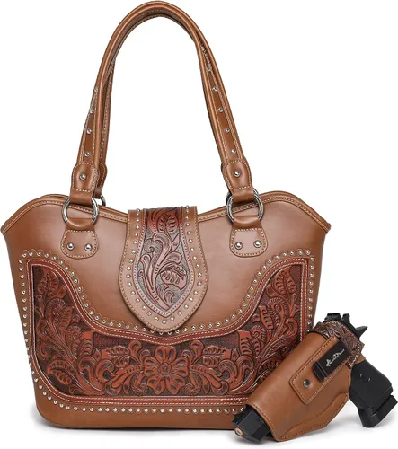 Montana West - Bolso estilo tote occidental para mujeres, bolso de hombro con grabado. Bolsos y carteras para damas