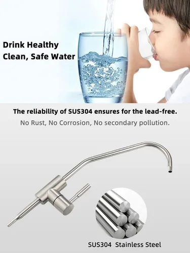 Miniatura 3 de Grifo de agua potable,Fácil de instalar Grifo RO de fregadero sin plomo,Grifos de filtro de agua para fregadero de barra de cocina,Grifos de ósmosis