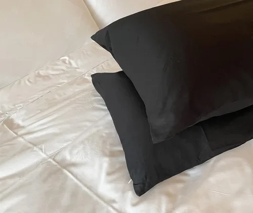 Miniatura 5 de Fundas de almohada suaves 100% algodón con cremallera, fundas de almohada acogedoras y ligeras, protector de almohada de fácil cuidado, juego de 2