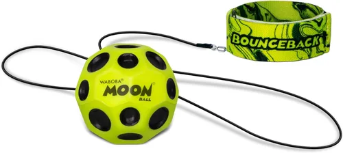 Miniatura 10 de Waboba Bola de Retorno Bounceback Negra y Azul Lunar, Bolas Hiper Rebote, Rebote Extremo y Diversión, Bola de Rebote Super Alto para Juegos Activos