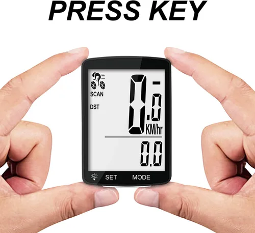 Miniatura 4 de Computadora inalámbrica para bicicleta, 20 multifunciones, velocímetro de bicicleta impermeable real, odómetro de ciclismo con pantalla LCD grande