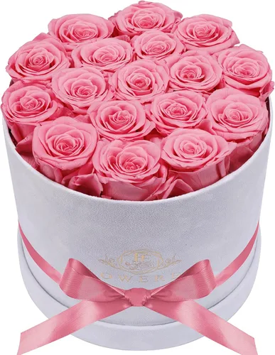Miniatura 44 de Prifroti 17 flores en una caja de gamuza de lujo, regalos de cumpleaños para mujeres, flores preservadas, regalo de rosas para el día de la madre