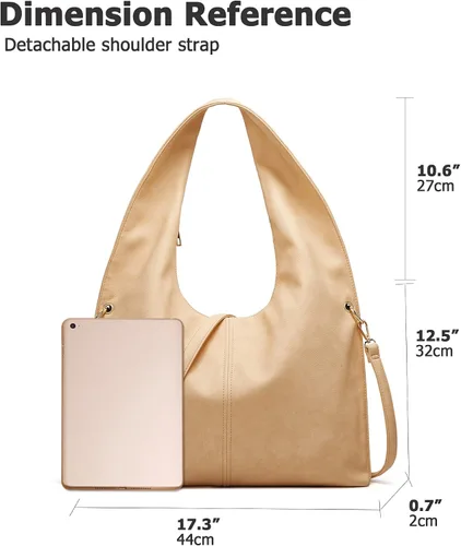 Miniatura 5 de myfriday Vintage Large Hobo Shoulder Bag for Women Soft Tote Purse and Handbag with Adjustable Strap
