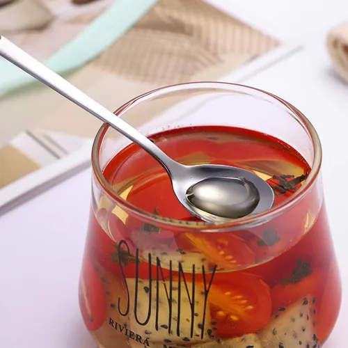 Miniatura 3 de 3 cucharas de mezcla para café, postre, helado, batido, cucharadita de acero inoxidable con mango de cerámica, cucharadas de café expreso, cucharas