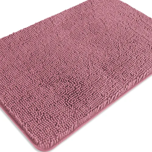 Miniatura 545 de Alfombra de baño pequeña de 12 x 18 pulgadas, lavable y absorbente, antideslizante, alfombra de baño de felpilla gruesa y suave para baño, ducha
