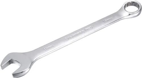 Miniatura 10 de uxcell Llave combinada métrica de extremo abierto de 0.748 in y 12 puntos, revestimiento galvanizado negro, Cr-V