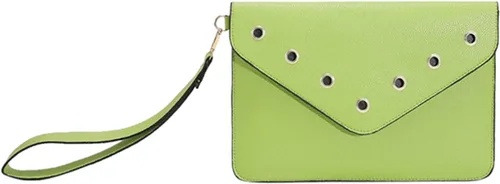 Bolso de mano de cuero artificial de color sólido para mujer, bolsa de teléfono para las axilas, bolsa de mano, bolso de mano vintage con cuentas