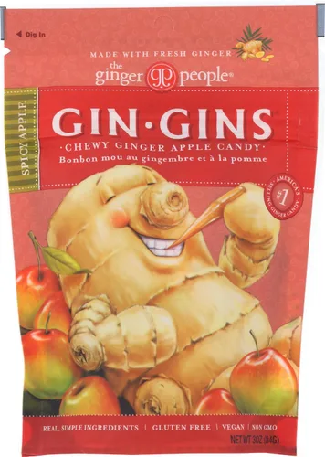 Miniatura 10 de GIN GINS - Caramelo duro de jengibre de doble fuerza – Caramelo 100% natural de The Ginger People – Golosinas saludables envueltas individualmente