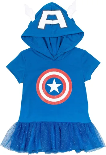 Miniatura 2 de Marvel Vengadores Spider-Man Spider-Gwen Capitán América Camiseta y leggings de cosplay para niñas pequeñas a niños pequeños
