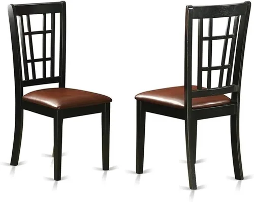 Miniatura 4 de East West Furniture DLNI5-BLK-LC - Juego de comedor de 5 piezas que incluye una mesa de comedor redonda con gotas y 4 sillas de cocina tapizadas