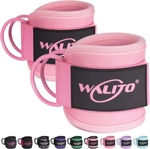 Miniatura 16 de WALITO Correas de tobillo de gimnasio para máquinas de cable, mujeres y hombres, puños de tobillo con retroceso de glúteos, accesorios de máquina
