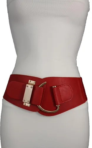 Miniatura 114 de TFJ - Cinturón ancho de moda para mujer, cintura alta, hebilla de gancho de metal dorado, talla XS, S, M, L, XL