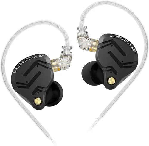 Miniatura 8 de KZ ZS12 PRO X - Audífonos intrauriculares IEM con micrófono, auriculares con cable para juegos 5BA 1DD híbridos, auriculares IEM con sonido estéreo