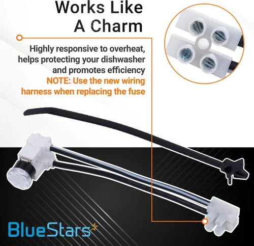 Miniatura 5 de BlueStars W10258275 Fusible térmico bimetálico para lavavajillas, compatible con lavavajillas Whirlpool Kenmore, instrucciones claras incluidas