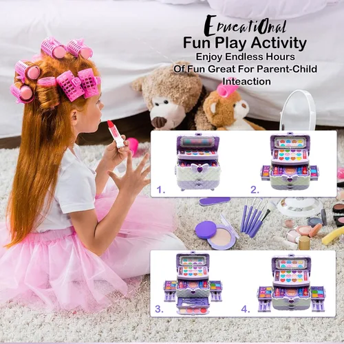 Miniatura 3 de Juegos de maquillaje para niñas – Kit de maquillaje para niñas, juguetes para niñas, maquillaje para niñas, los mejores juguetes para niñas, kit