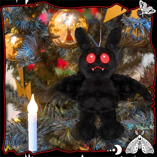 Miniatura 3 de Jenaai Peluche de Mothman de 13.4 Pulgadas Gótico Espeluznante Animales de Peluche Mothman Decoración Accesorio de Disfraz Espeluznante Suministros