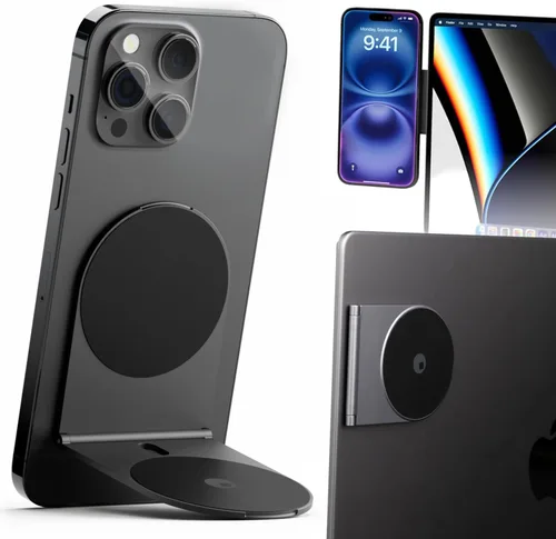 Miniatura 7 de Rolling Square Edge Pro Core - Soporte magnético para teléfono con base para computadoras y tabletas Placa de metal adhesiva segura o modo