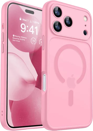 Miniatura 102 de CANSHN Funda magnética compatible con iPhone 17 Pro, mejorada [protección completa de la cámara] [compatible con Magsafe] [mate translúcido] funda