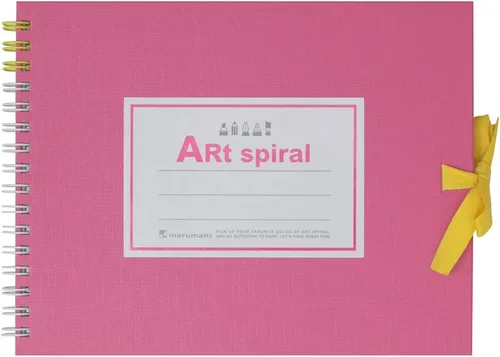 Miniatura 12 de Maruman S310-05 F0 Art - Cuaderno de bocetos en espiral, papel de dibujo grueso, negro, 24 hojas