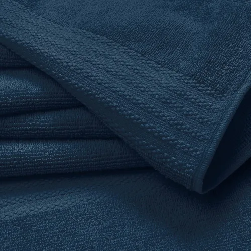 Miniatura 2 de GLAMBURG Sábanas de baño de algodón premium de tamaño grande, paquete de 2, 35x70 - 100% algodón puro - Ideal para uso diario - Ultra suave y Azul