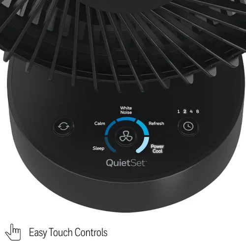 Miniatura 6 de Honeywell QuietSet 5 Ventilador de mesa oscilante, negro, ventilador personal y pequeño con funcionamiento silencioso y 5 niveles de potencia