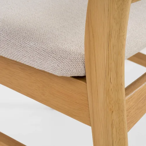 Miniatura 6 de Christopher Knight Home Idalia - Juego de 2 sillas de comedor, color beige claro y acabado en roble