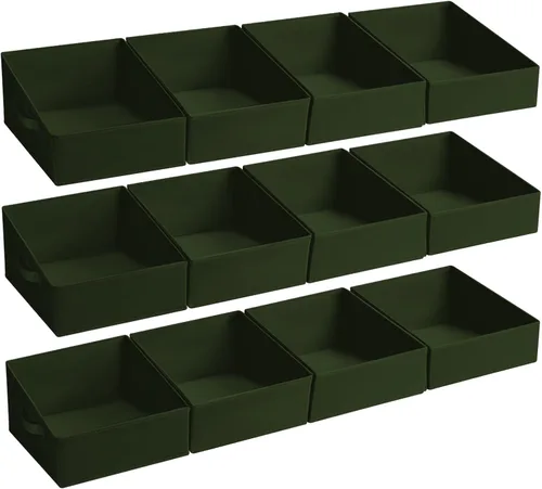 Miniatura 40 de DIMJ Contenedores de almacenamiento trapezoidales para ropa, 4 paquetes organizadores de armario y cestas de almacenamiento, cestas plegables
