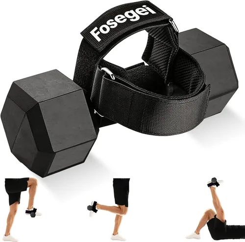 Miniatura 8 de Accesorio de Pie para Mancuerna para Entrenamiento de Piernas, Correas de Accesorio para Mancuerna Pie de Mono de Extensión para Entrenador de Negro