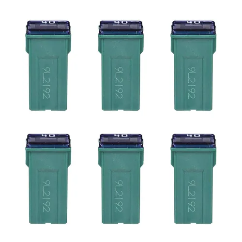 6 Piezas de Fusibles Altos Estándar de 40 amperios JCase en Forma de Caja Compatibles para Ford, Chevy, GM, Nissan, Toyota, Camiones, Coches y SUV