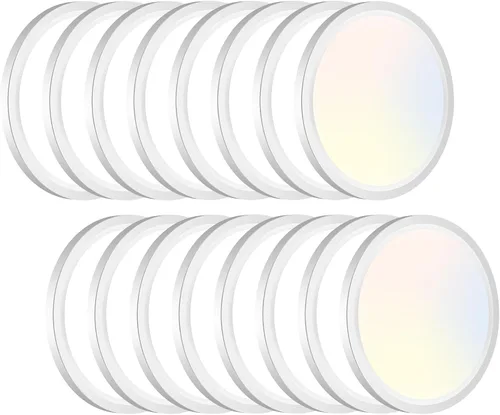 Miniatura 22 de Paquete de 2 lámparas LED de techo empotradas, 3000K-4000K-6500K y equivalente a 100W, lámpara de techo empotrada moderna para cocina de 15W