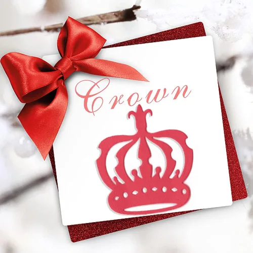 Miniatura 5 de 4 troqueles de corte de metal de corona, troqueles de celebración para hacer tarjetas, tarjetas de papel decorativas en relieve, tarjetas de papel 4