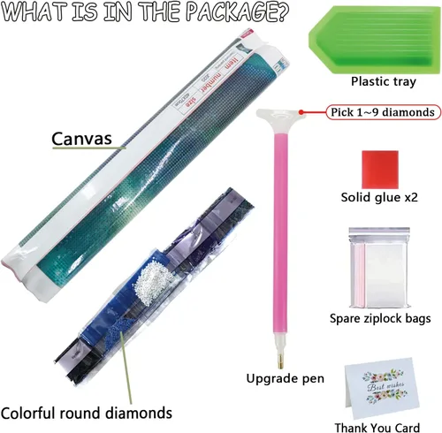 Miniatura 5 de FemGe Kits de pintura de diamantes personalizados para adultos, arte de diamantes, foto personalizada, pintura de diamantes personalizada, taladro