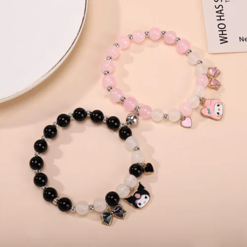 Miniatura 2 de Pulseras para parejas para él y ella, pulseras de relación de novio y novia para parejas, pulseras magnéticas a juego para mejor amiga, pulsera