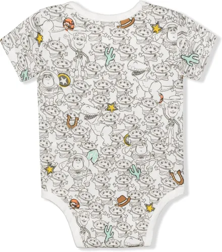 Miniatura 5 de Disney Toy Story Woody Buzz Lightyear Green Aliens and Rex Boys 3 Pack Bodysuit for Newborn GreenGreyWhite