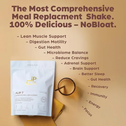 Miniatura 6 de Flip My Life, Flip 7 SuperAlimento Natural, Proteína a Base de Plantas, Reemplazo Completo de Comida para Apoyar un Intestino Saludable, Mezcla de 7