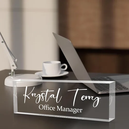 Miniatura 7 de Placa de nombre personalizada para escritorios, placas de nombre de escritorio personalizadas, placa de nombre acrílica, accesorios de escritorio