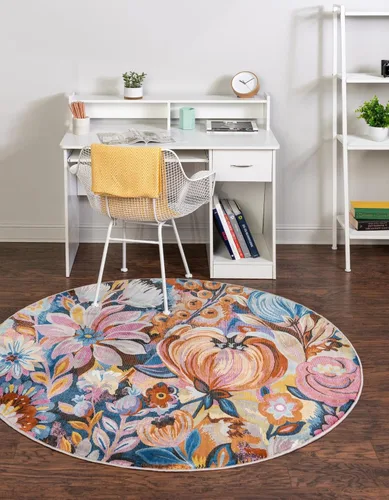 Miniatura 9 de Unique Loom Blossom Collection - Alfombra rectangular (2 x 3 pies, rectangular, multicolor y negro)