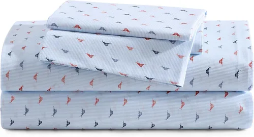 Miniatura 125 de Tommy Bahama - Juego de sábanas tamaño King, ropa de cama de percal 100% algodón con una sensación crujiente y fresca, sábanas con sábana bajera