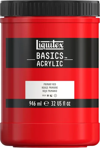 Miniatura 104 de Liquitex BASICS Pintura Acrílica, Botella de 400ml (13.5 oz), Blanco Titanio Titanio Blanco