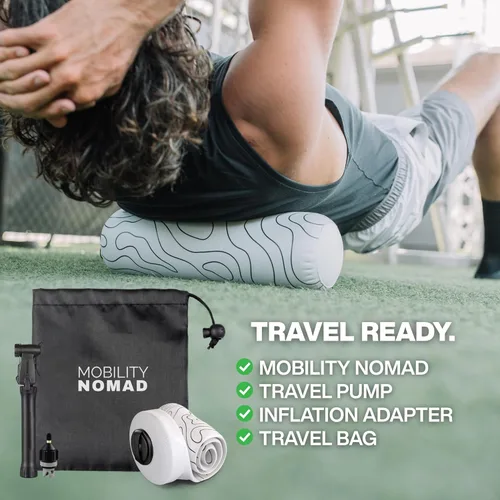 Miniatura 3 de Rodillo inflable de espuma de viaje, firmeza ajustable, ultraportátil para terapia física y recuperación muscular de tejido profundo