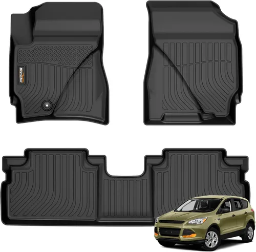 Miniatura 49 de Alfombrillas de TPE para Toyota Highlander 2014-2019 7 y 8 asientos, protección para todo tipo de clima, forros de piso de automóvil resistentes