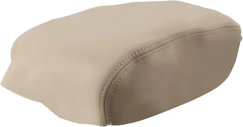 Miniatura 7 de AUTOKAY Funda de cuero para tapa de consola central con apoyabrazos para Honda Pilot 2009-2015 - Beige Tan