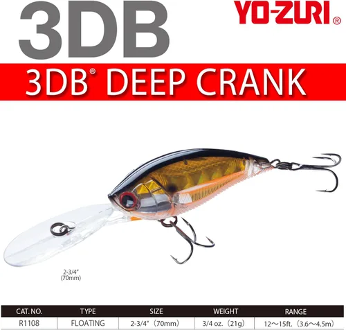 Miniatura 4 de Yo-Zuri Señuelo flotante de manivela profunda 3DB Prism langosta