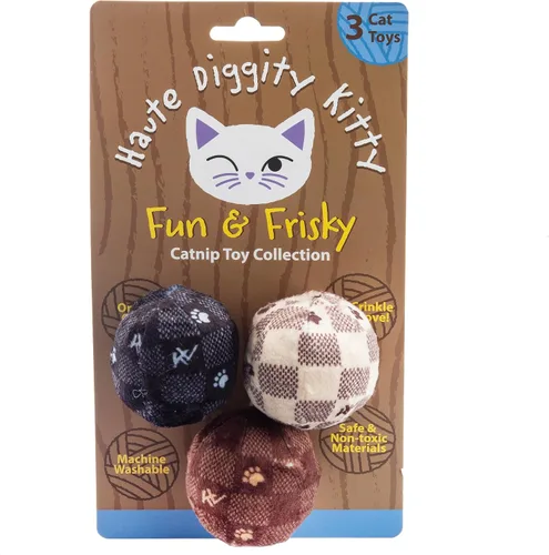 Miniatura 14 de Haute Diggity Kitty Gatos Cinta Azul + Conjunto de Gatito Vaquero, Juguetes de Felpa para Gatos Rellenos de Hierba Gatera con Sonido Crujiente
