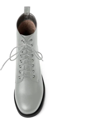 Miniatura 79 de ROSERWISH Botas altas de tacón bajo y grueso para mujer, con cordones, cómodas, modernas, con puntera redonda, de 2.5 pulgadas