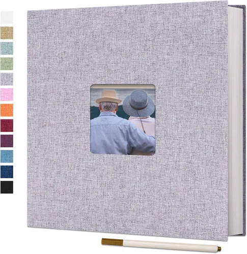 Miniatura 14 de Vienrose Álbum de fotos autoadhesivo, páginas de recambio para álbum de fotos de 13 x 12.6 pulgadas (10 hojas / 20 páginas)