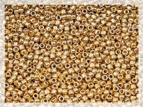 Miniatura 11 de 10 g de cuentas TOHO 8/0, pequeñas cuentas japonesas, #PF557 Oro con acabado permanente estrella brillante