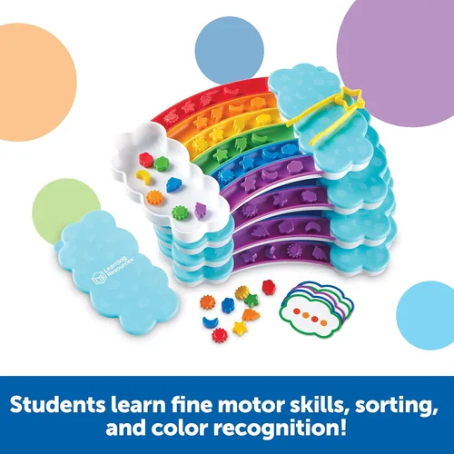 Miniatura 3 de Learning Resources Juego de clasificación arcoíris Edición para el aula, 144 piezas, a partir de 3 años, habilidades motoras finas, clasificación