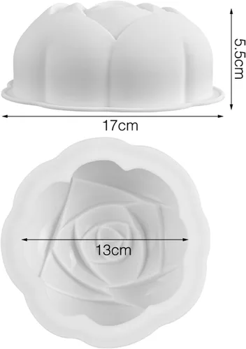 Miniatura 5 de Pure Vie Molde de silicona antiadherente a prueba de fugas de 6.69 pulgadas para pasteles de Navidad, aniversario, cumpleaños, pan, magdalenas, #5