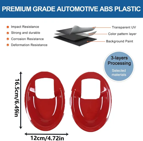 Miniatura 6 de Sekhyna Tazón para manija interior de puerta de ABS compatible con Mitsubishi Eclipse 2006-2011, manija interior izquierda y derecha, tazón, ABS